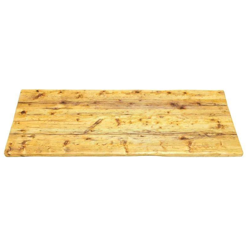 Waschtischplatte aus Massivholz / Altholz / Gerüstbohlen Farbe honey